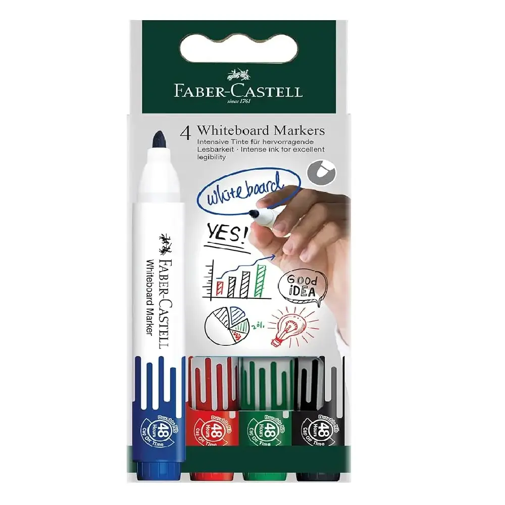 Set 4 Marqueur Tableau Faber Castell Effaçables  (NBVR) 254004