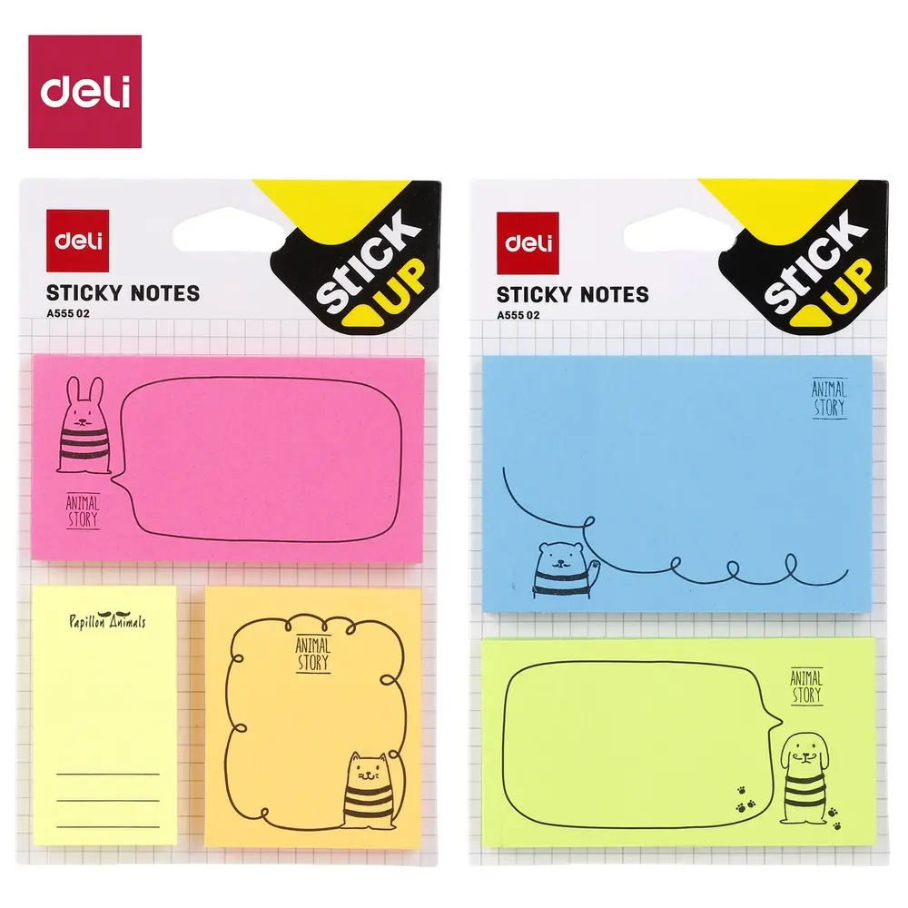 Post-it Deli Animal Story 50x2 Sheets Shapes A55502 