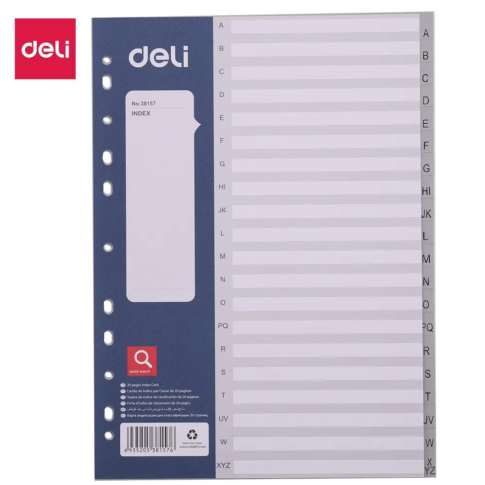 Jeu Intercalaire Deli Alphabetique Index De 12F 38157 A4
