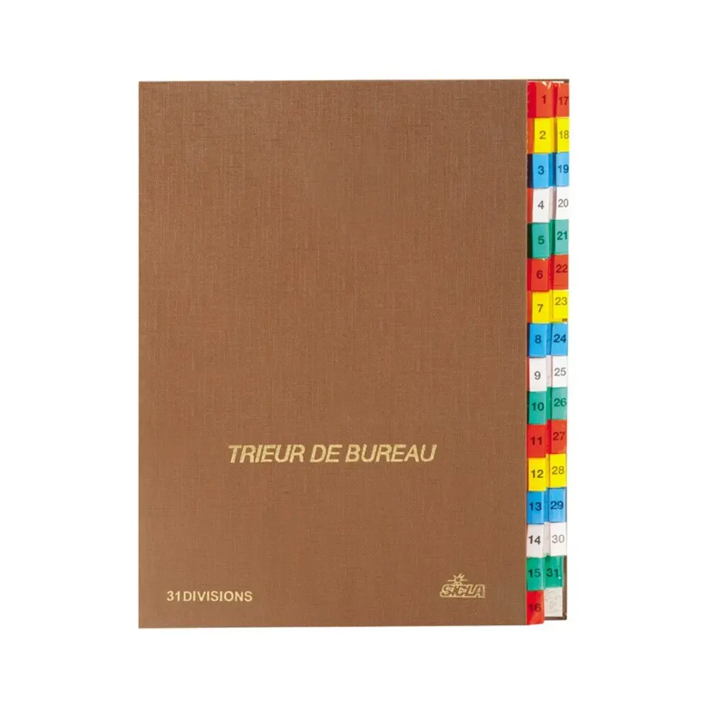 Trieur De Bureau Numérique 31 Simili Sicla Marron