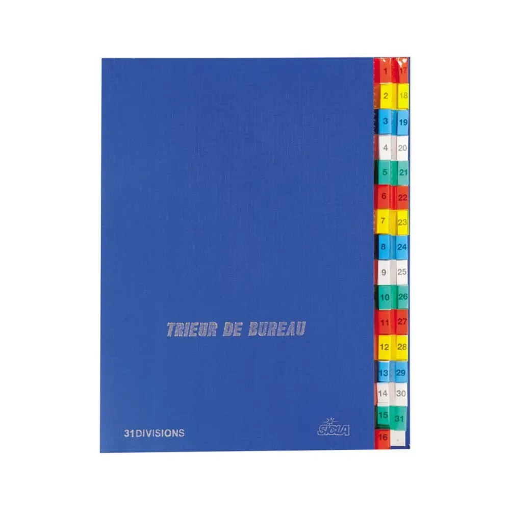 Trieur De Bureau Numérique 31 Simili Sicla Bleu France