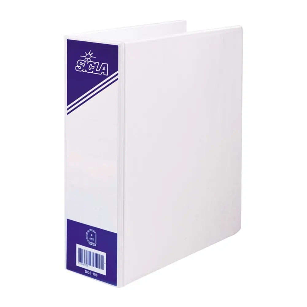 Classeur 4 Anneaux 36x26 Person. 10 CM Sicla Blanc  