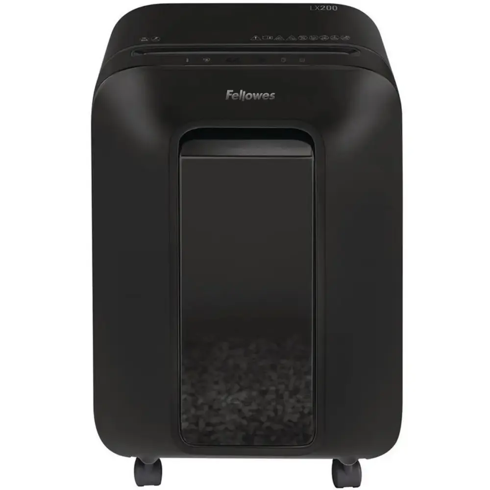 Destructeur De Papier Déchiqueteuse de Bureau Fellowes Powershred LX200 Microparticules 12 Feuilles 22 Litres -550220-