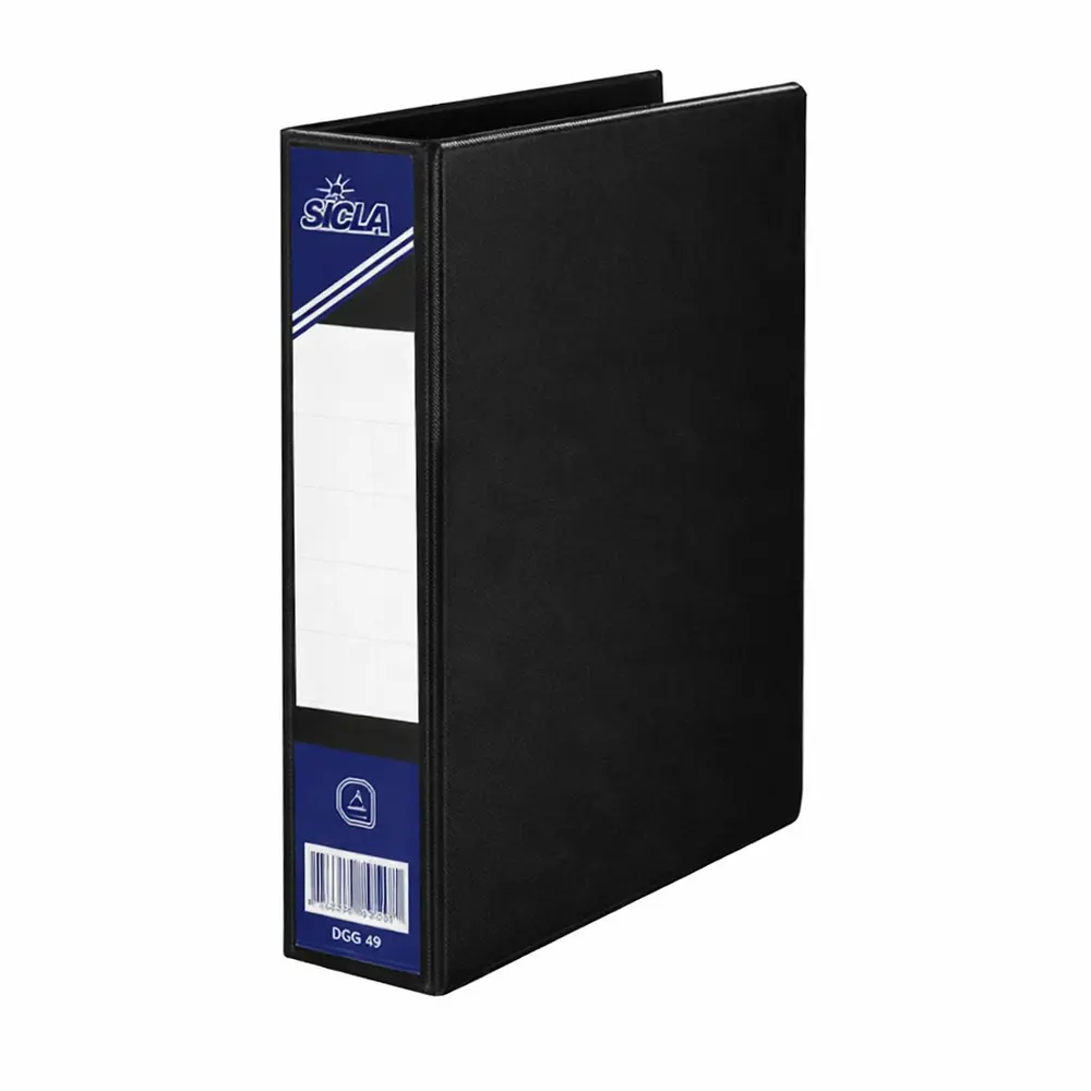 Classeur 4 Anneaux 36x26 Person. 4 CM Sicla Noir