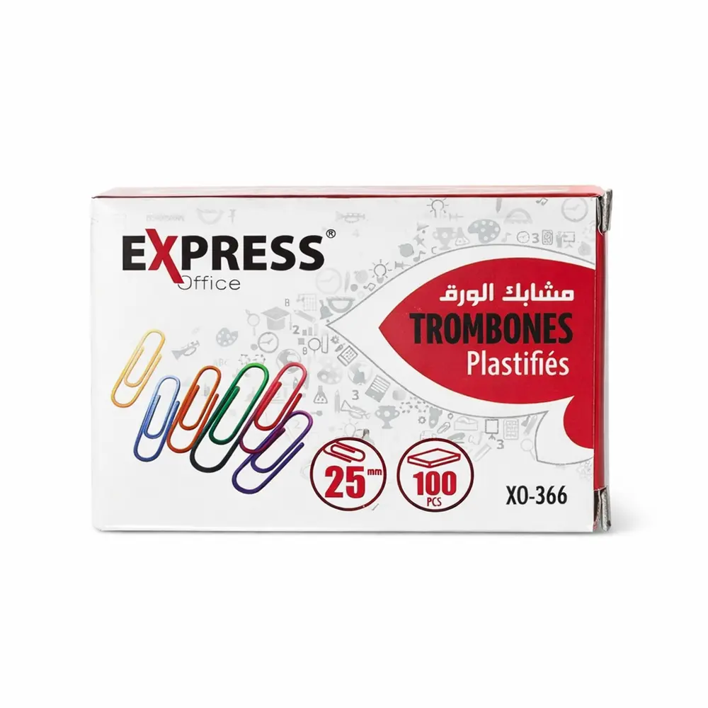 Boite Trombones Plastifiée 25mm Express