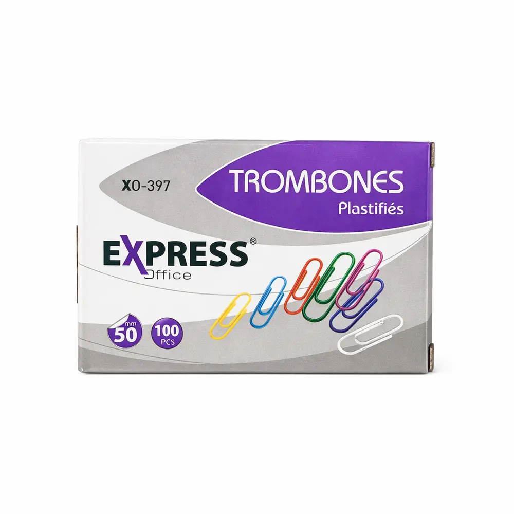 Boite Trombones Plastifiée 50mm Express