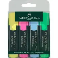Set 4 Fluorescent Textliner Faber Castell (JVBO) 154804