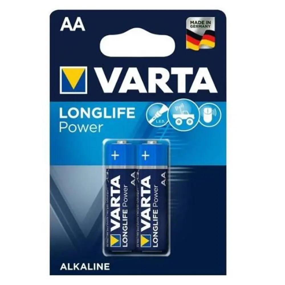 Pack 2 Piles Varta AA 1.5V Longlife Power 4906121412