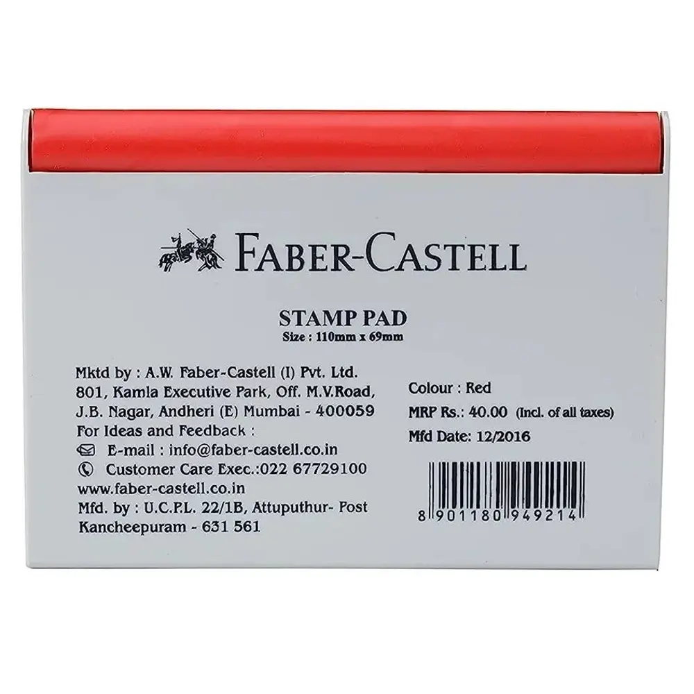Encreur A Tompon Faber Castell Stamp Pad Rouge 494921