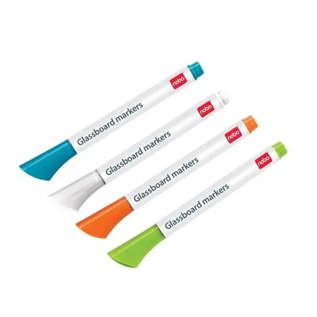 Jeu De 4 Marqueur Nobo Néon Assorties Pour Tableau En Verre  1903906