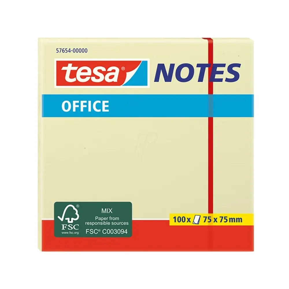 Paquet 12 Post-it 75x75 Tesa  Classic Jaune 100 Sheets 57640000