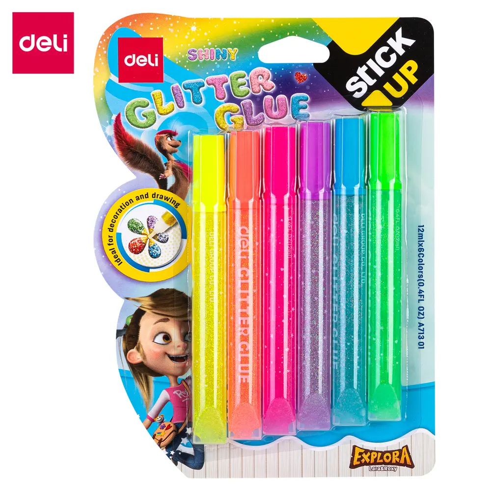 Colle A Paille Glitter Glue  Deli A71301 12Ml Explore