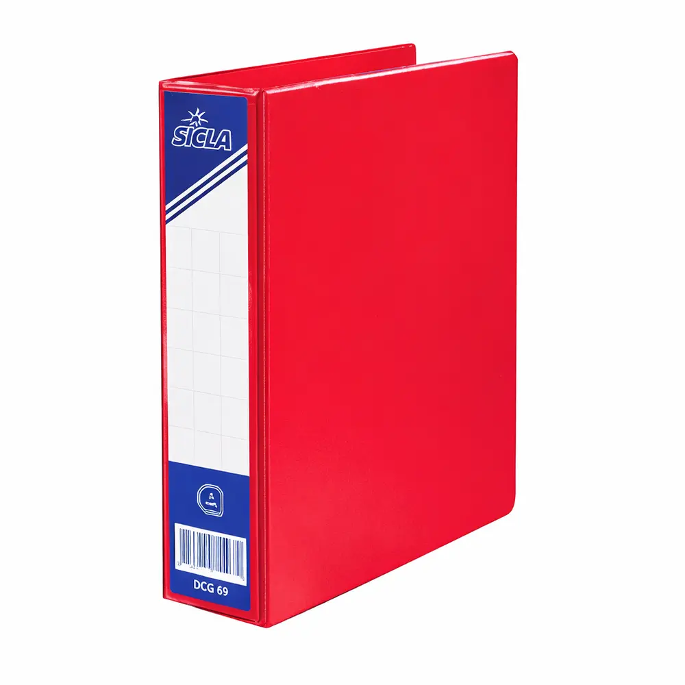 Classeur 4 Anneaux 36x26 Person. 4 CM Sicla Rouge