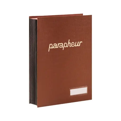 [001081] Parapheur Sicla Simili 30 Volets Marron