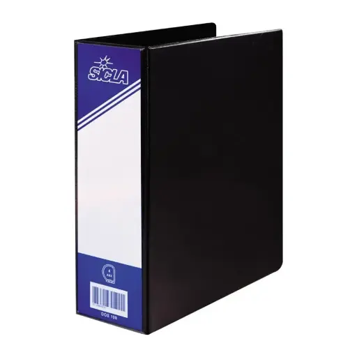 [D37] Classeur 4 Anneaux 36x26 Person. 8 CM Sicla Noir