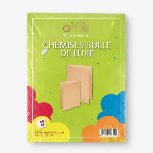 [ART6949] Paquet 250 Chemises Bulles Kraft Oma