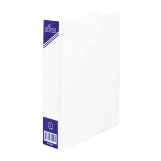 [D21] Classeur 4 Anneaux 36x26 Person. 2.5 CM Sicla Blanc 