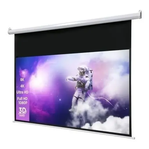 [50455] Ecran De Projection 3,04 Deli 50455 120 Pouces  304.8x275.7 Motorisé