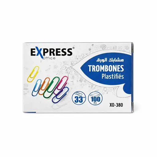 [XO-380] Boite Trombones Plastifiée 33mm Express XO-380