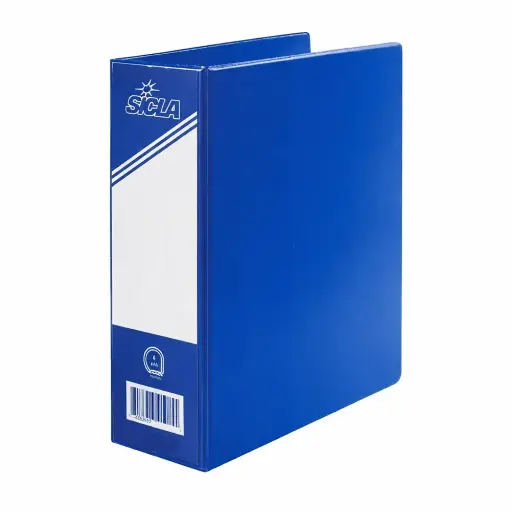 [D38] Classeur 4 Anneaux 36x26 Person. 8 CM Sicla Bleu