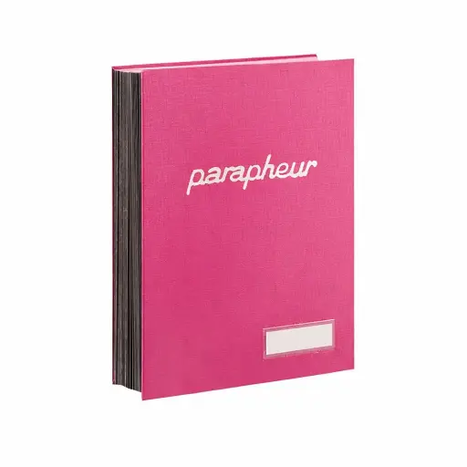[001090] Parapheur Sicla Simili 25 Volets Rose
