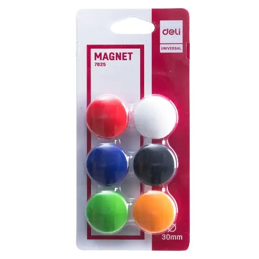 [E7825] Jeu 6 Aimant Magnetic Button Deli E7825 30 mm