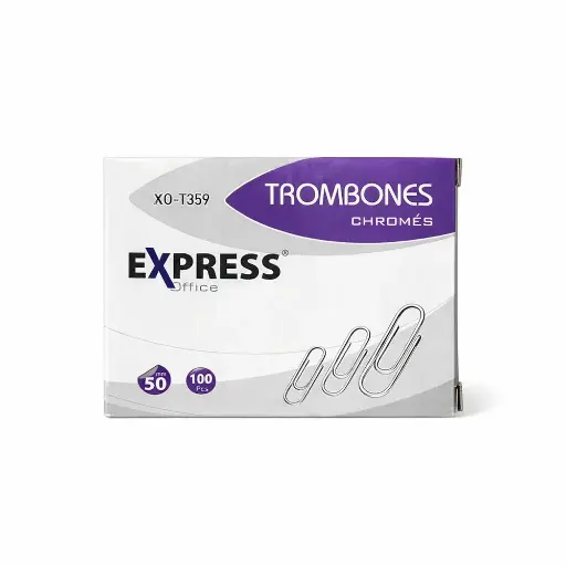 [XO-T359] Boite Trombones Chromés 50mm Express